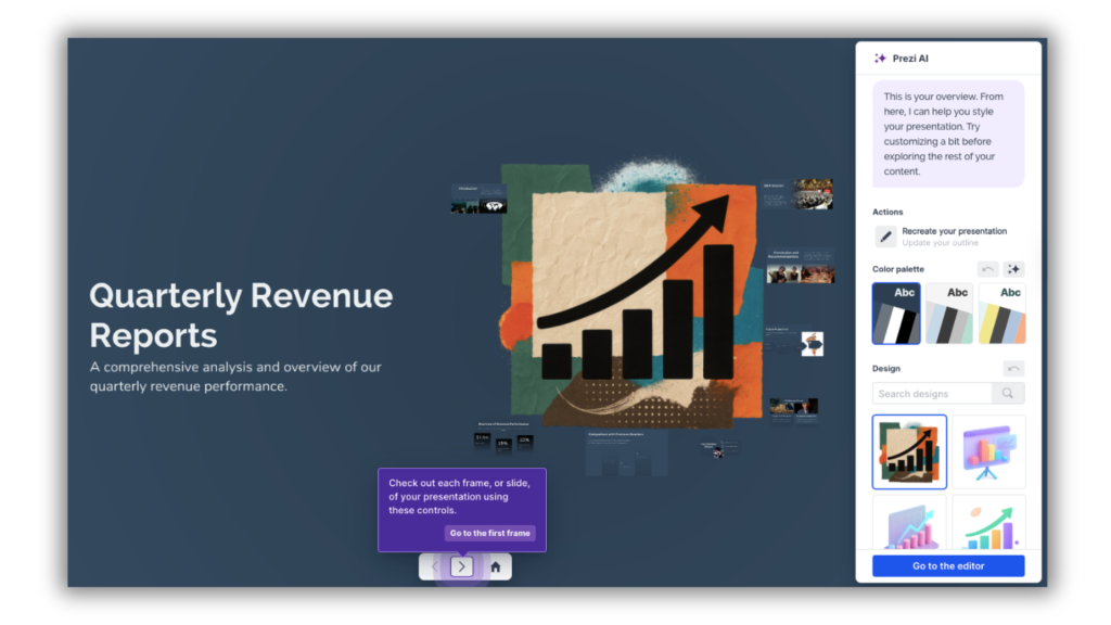 Prezi Editable dashboard