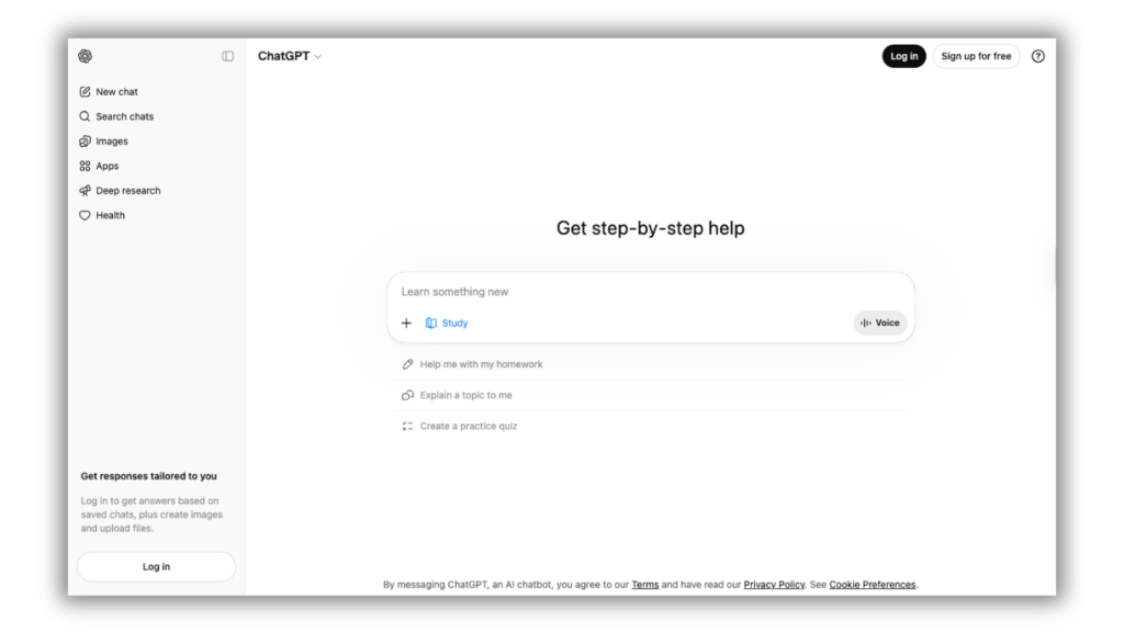 Study mode in ChatGPT_SlideSpeak
