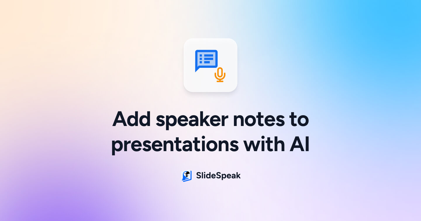 Add Speaker Notes with AI to Presentations