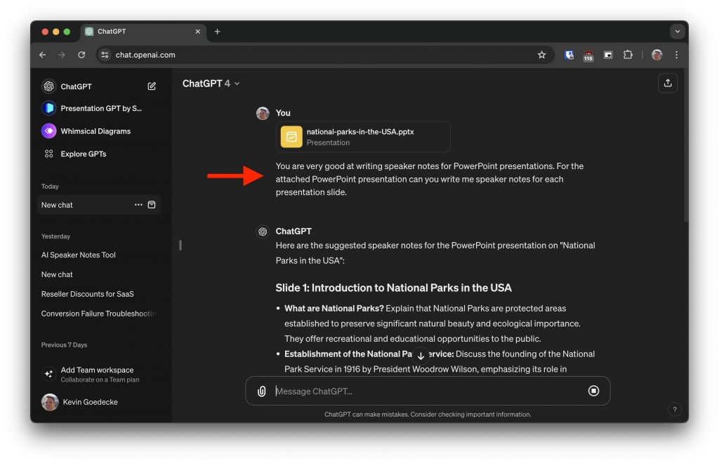 Add Speaker Notes with AI to Presentations - SlideSpeak