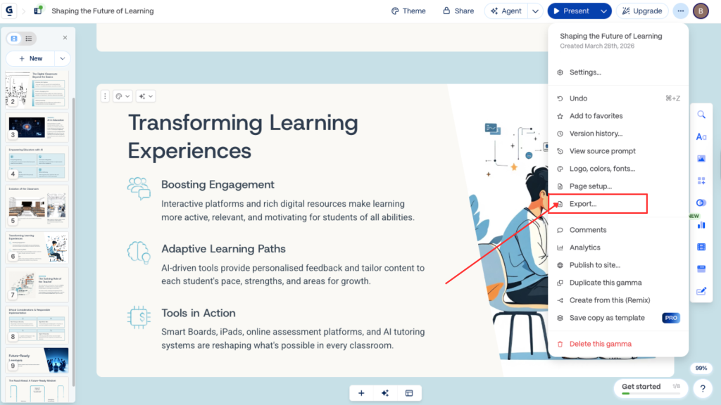 Gamma presentation maker 