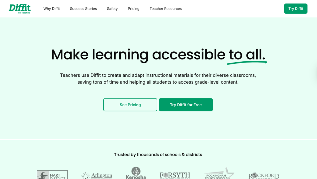 Diffit landing page_SlideSpeak Blog