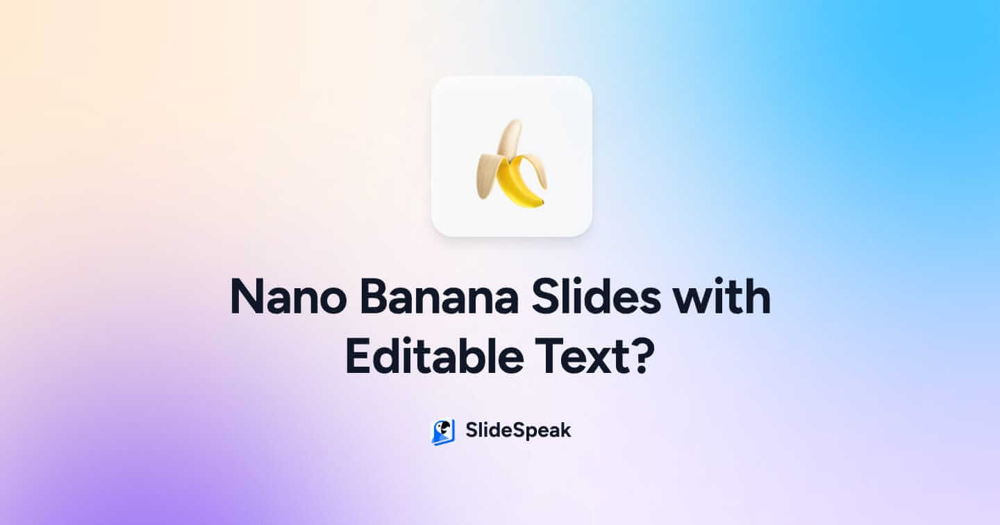 Nano Banana: How to Create Editable Slides