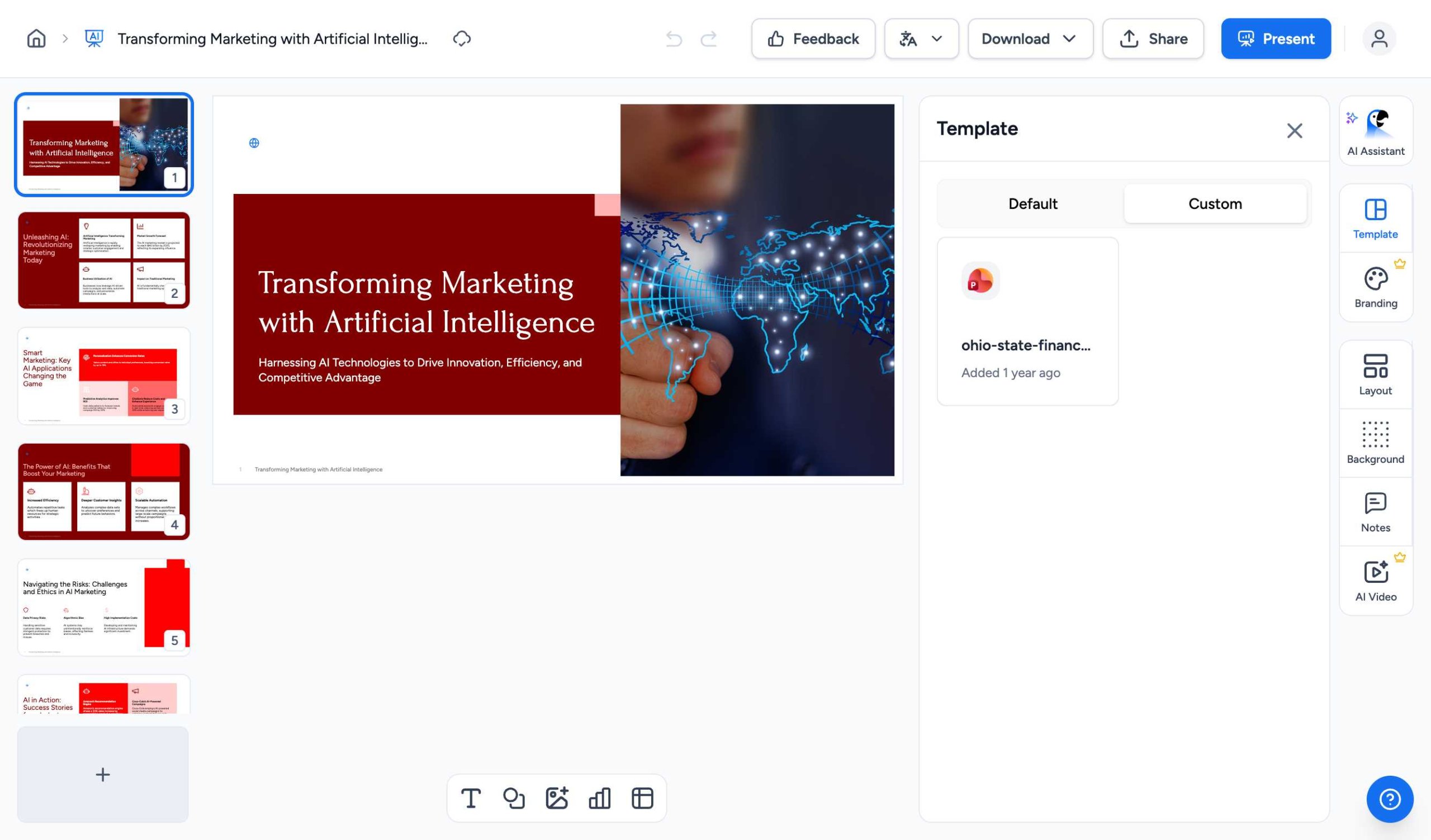 Custom Templates in Editor Side Panel