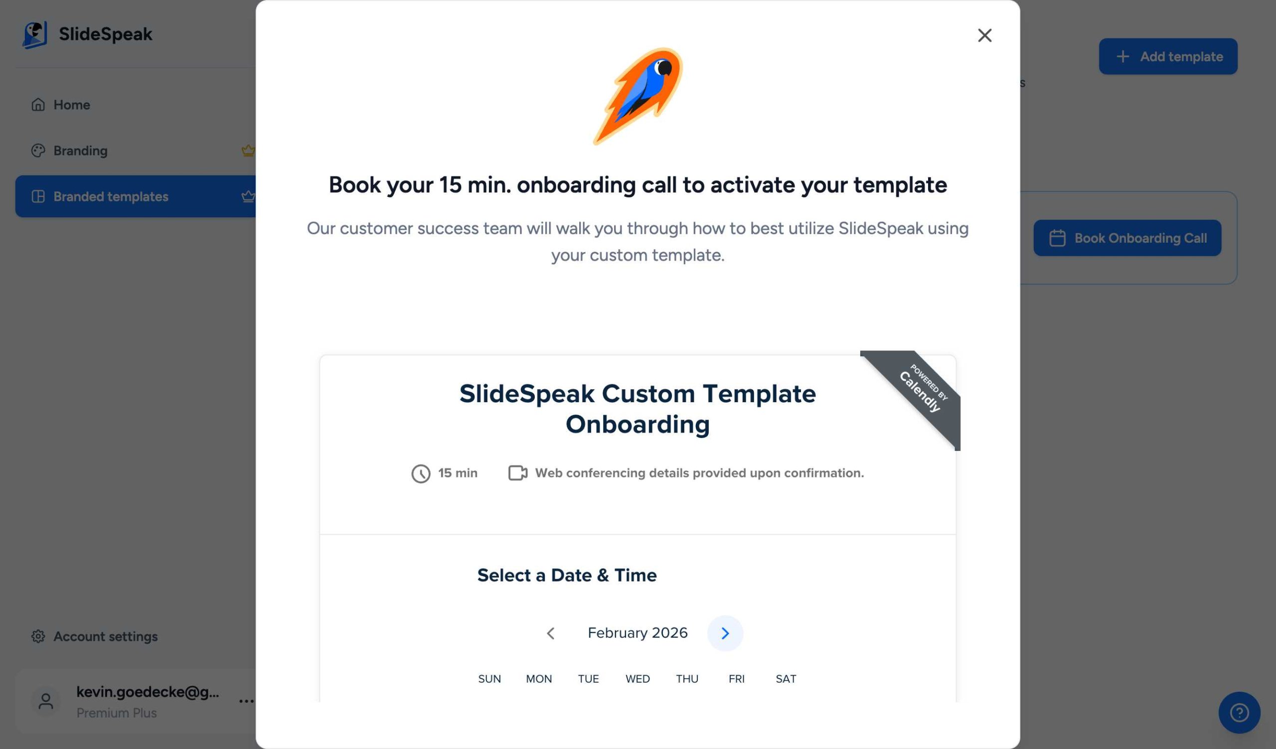 Onboarding Call Booking Modal
