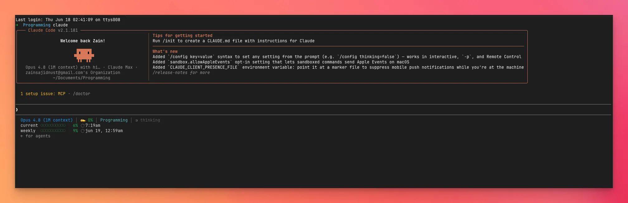 Claude Code building a presentation from the terminal