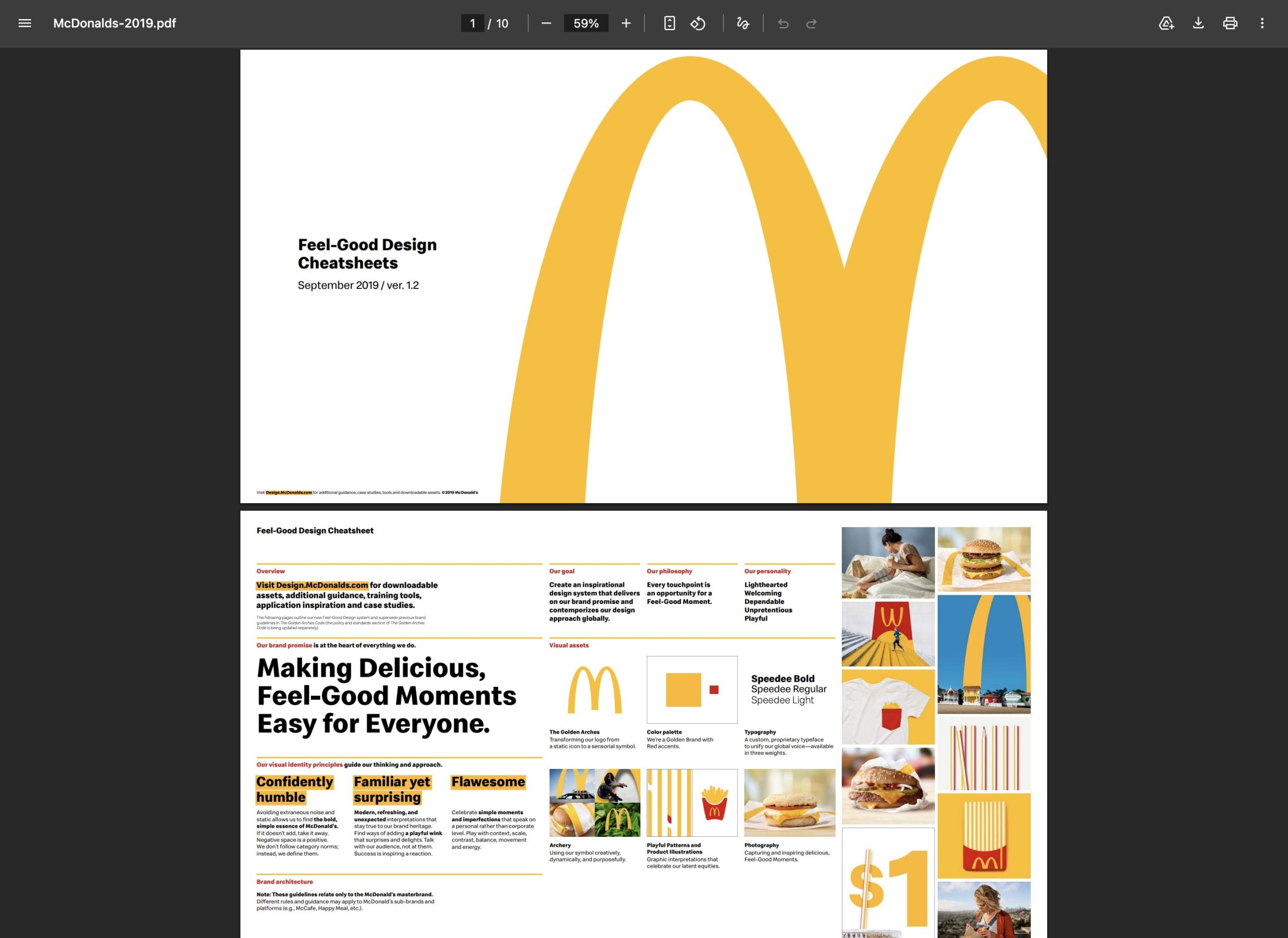 McDonald's public brand guidelines portal