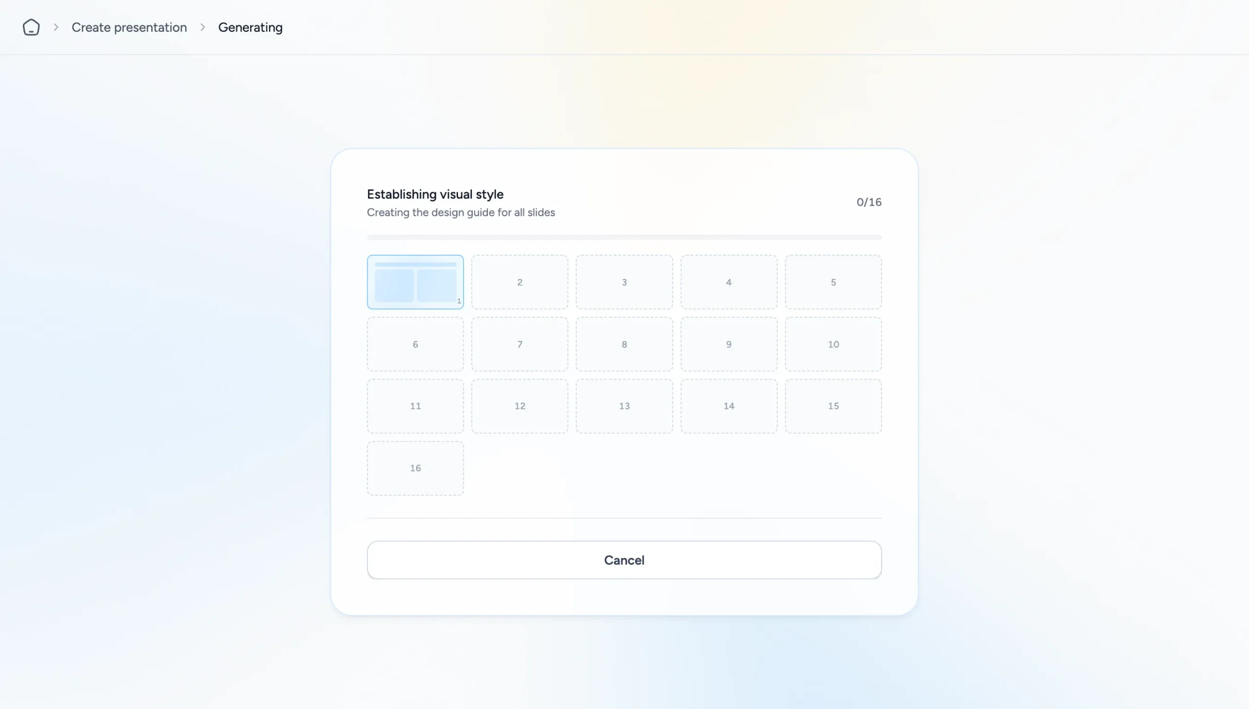 SlideSpeak generating the PowerPoint presentation